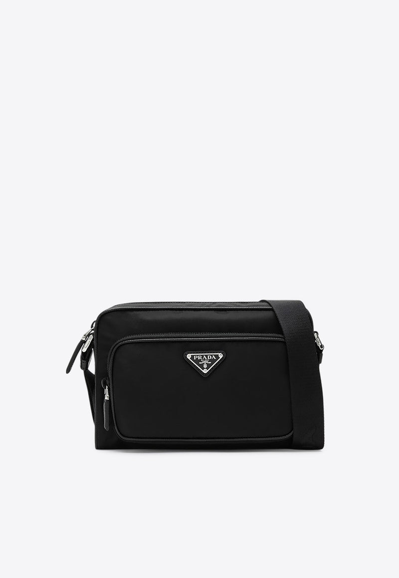Prada Small Triangle Logo Messenger Bag Black 2VH190OOO2DMH/R_PRADA-F0002