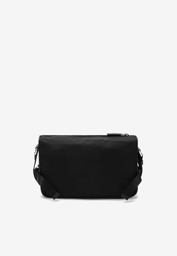 Prada Medium Re-Nylon Logo Messenger Bag Black 2VH192OOO2DMG/S_PRADA-F0002
