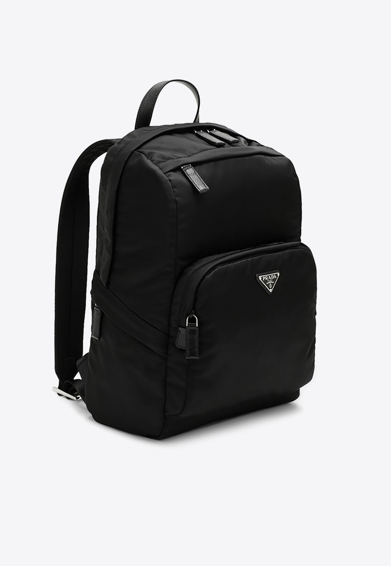 Prada Triangle Logo Re-Nylon Backpack Black 2VZ104OOO2DMG/Q_PRADA-F0002