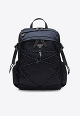 Prada Triangle Logo Speedrock Backpack  Blue 2VZ122OOO2DMG/S_PRADA-F0008