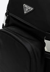 Prada Triangle Logo Nylon Backpack Black 2VZ135HOL2DMG/P_PRADA-F0002