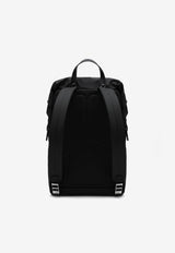 Prada Triangle Logo Nylon Backpack Black 2VZ135HOL2DMG/Q_PRADA-F0002