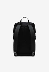 Prada Triangle Logo Zipped Backpack Black 2VZ135HOL2DMG/S_PRADA-F0002