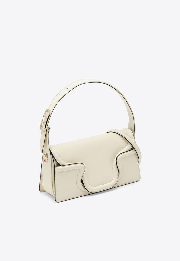 Valentino Le Grand Deuxièm Shoulder Bag in Smooth Leather White 2W2B0L25AVP/M_VALE-098