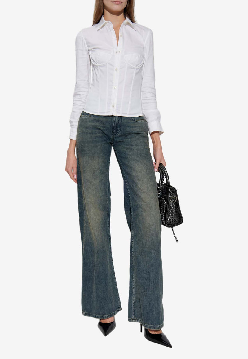 Buttoned Corsedet Shirt