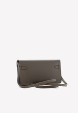 Kelly To Go Wallet in Gris Etain Epsom with Palladium Hardware