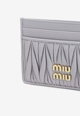 Matelassé Leather Cardholder with Logo