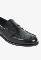 Robin Leather Brouge Loafers