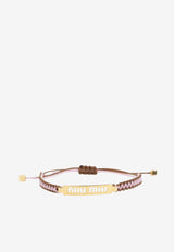 Engraved-Logo Cord Bracelet