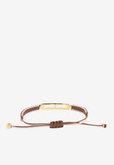 Engraved-Logo Cord Bracelet