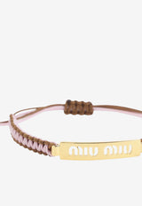 Engraved-Logo Cord Bracelet