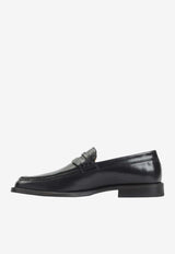 Leather Loafers with Penny-Slot