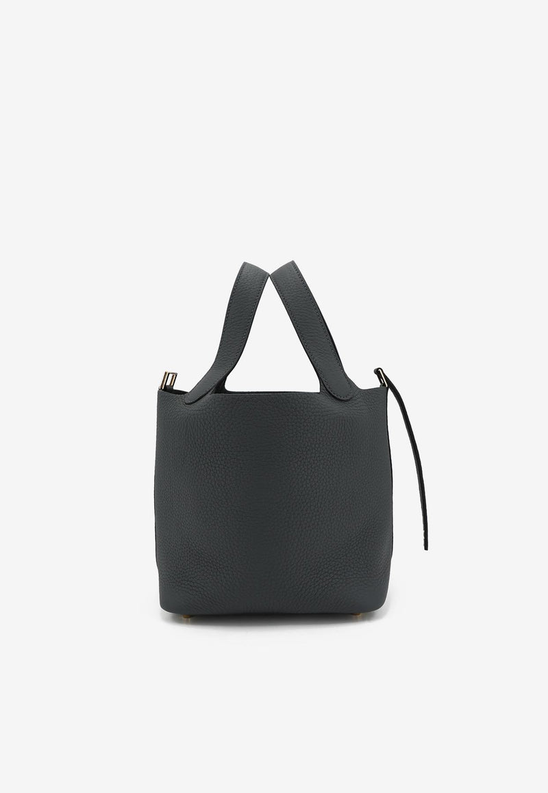 Hermès Picotin 18 in Gris Misty Clemence Leather with Permabrass Hardware