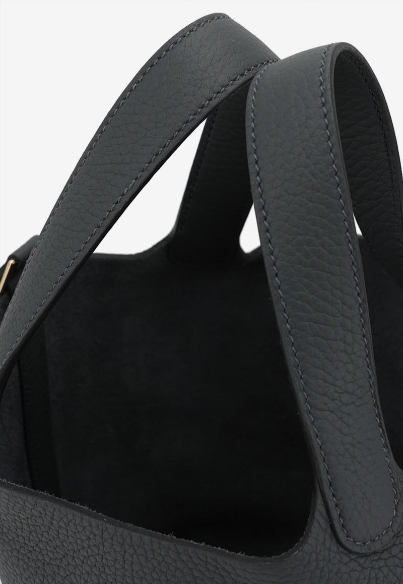 Hermès Picotin 18 in Gris Misty Clemence Leather with Permabrass Hardware