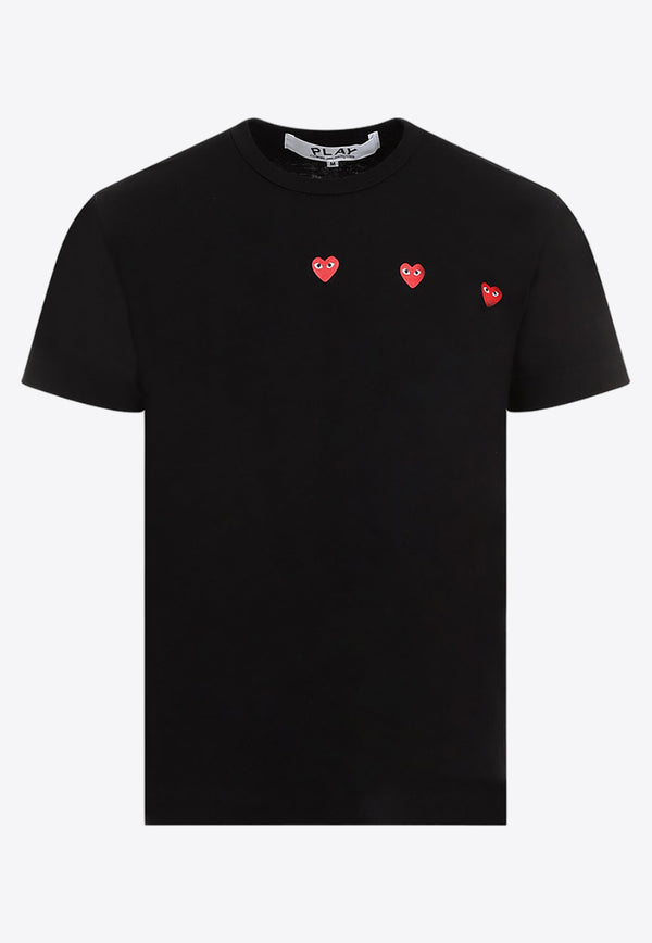 Heart-Printed Crewneck T-shirt