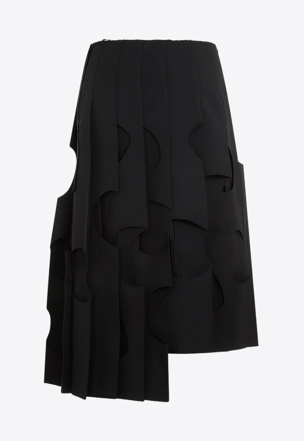 Asymmetric Cut-Out Midi Skirt