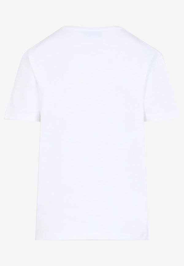 تي شيرت بتطريز شعار نصي