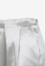 Satin Straight-Leg Pants