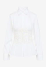 Fitted-Waist Long-Sleeved Shirt