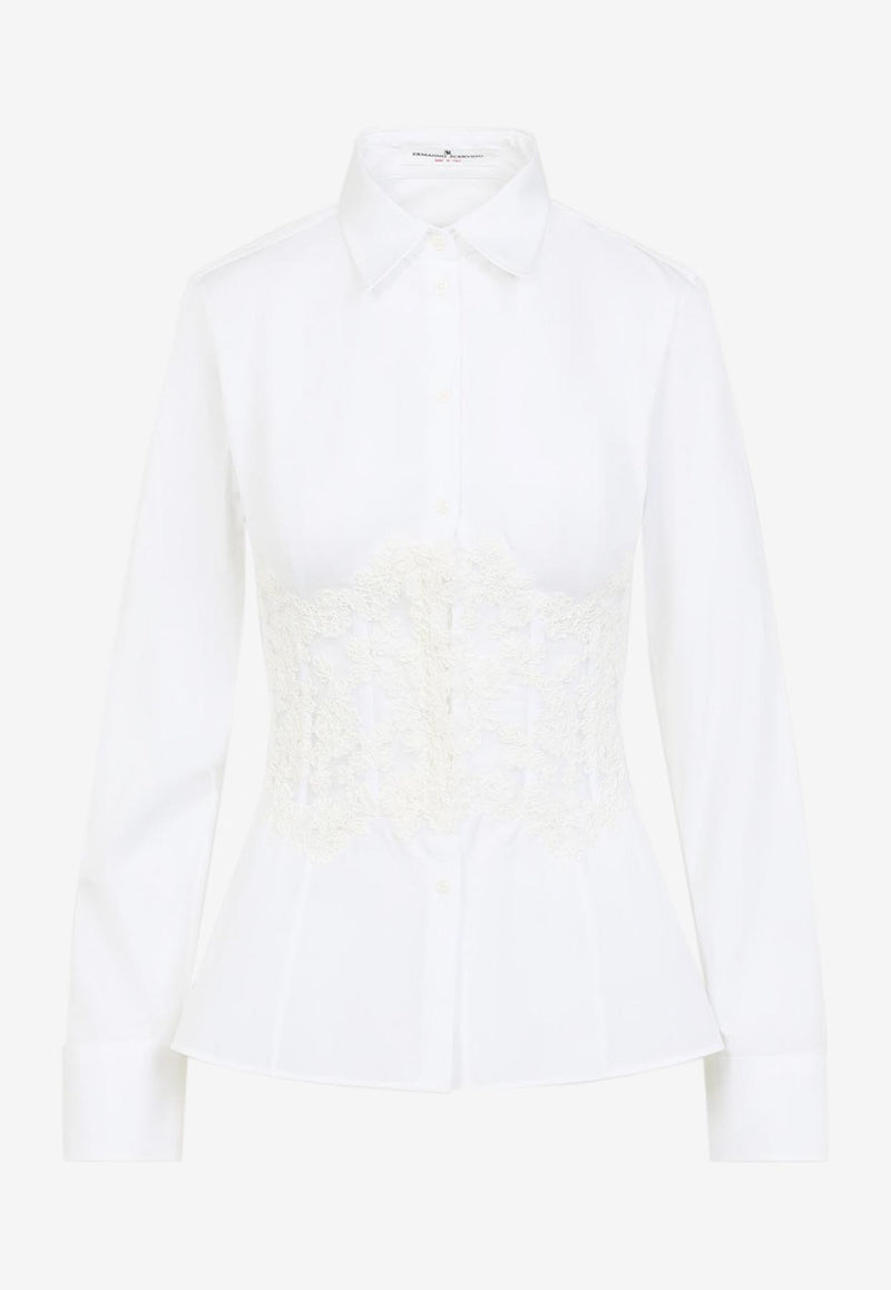 Fitted-Waist Long-Sleeved Shirt