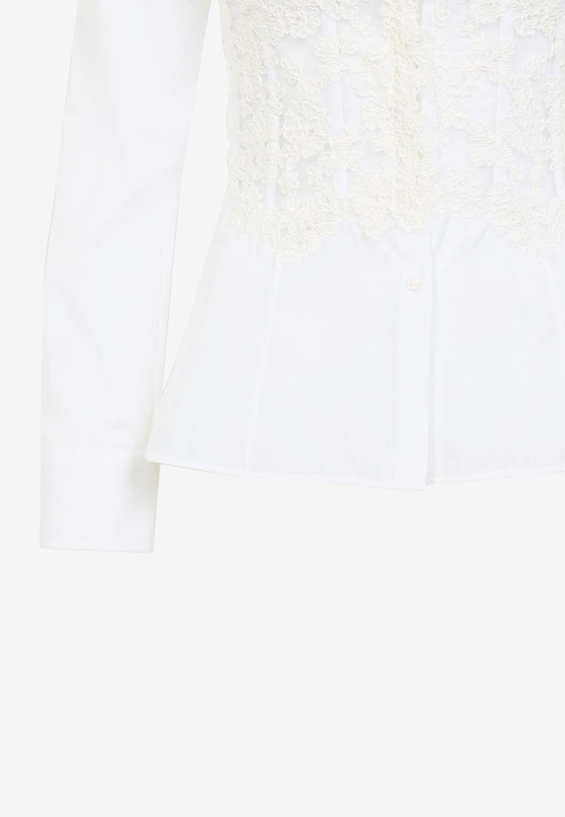 Fitted-Waist Long-Sleeved Shirt