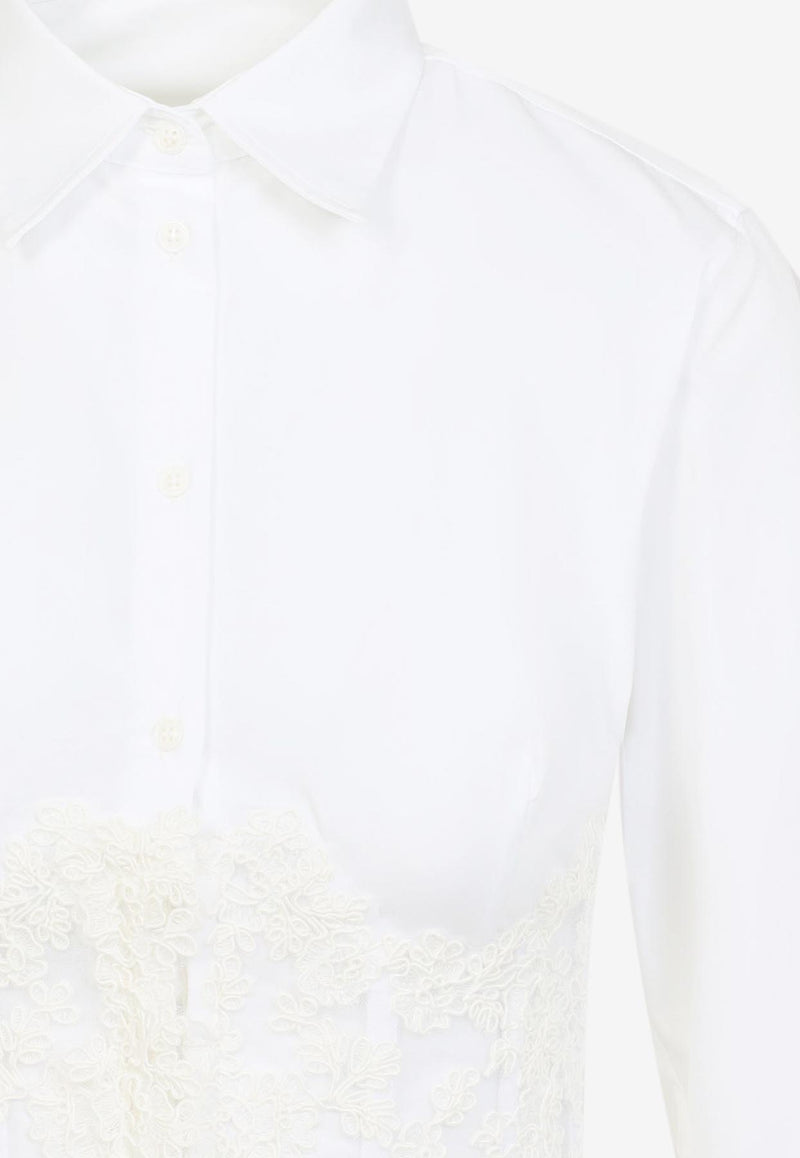 Fitted-Waist Long-Sleeved Shirt