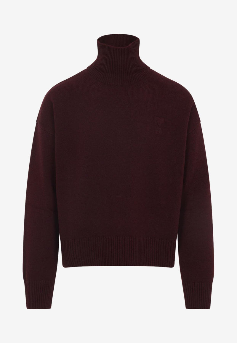 High-Neck Wool Sweater