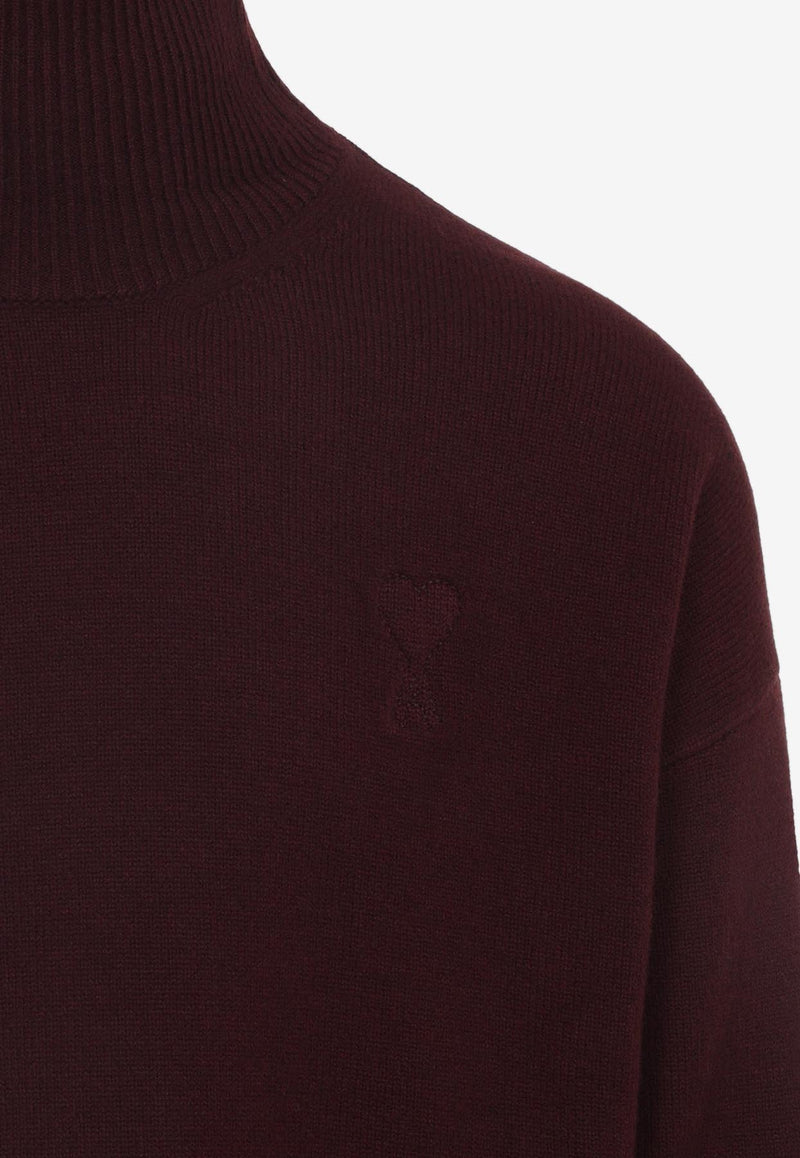 High-Neck Wool Sweater