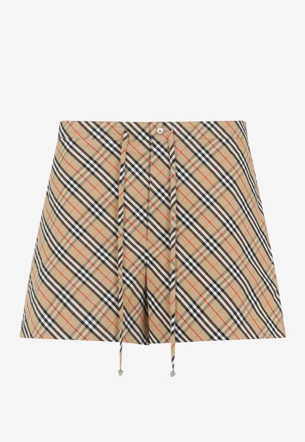 Checked Mini Shorts