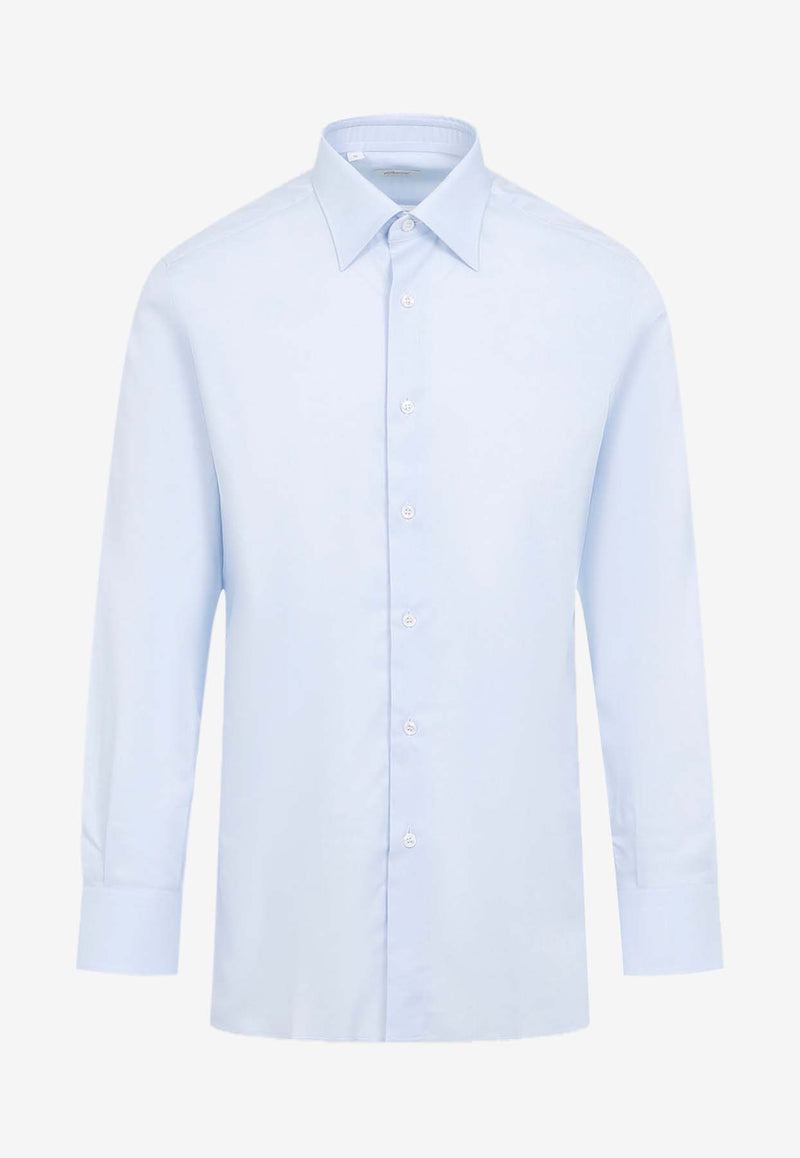 Long-Sleeved Button-Up Shirt