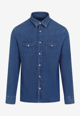 Long-Sleeved Denim Shirt