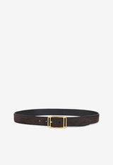 Buckled Suede Calf Leather Belt