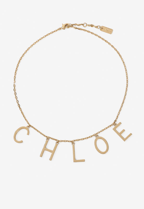Logo Lettering Chain Necklace