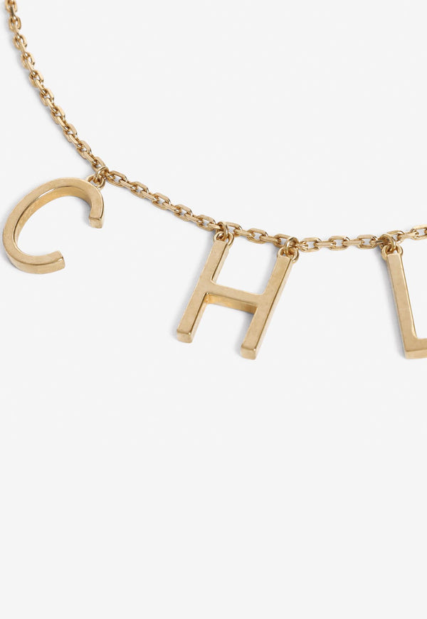 Logo Lettering Chain Necklace
