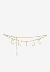 Logo Lettering Chain Belt