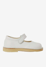 Il Gufo Girls Velcro Leather Sandals White P25XG112-CVITNC/Q_GUFO-010