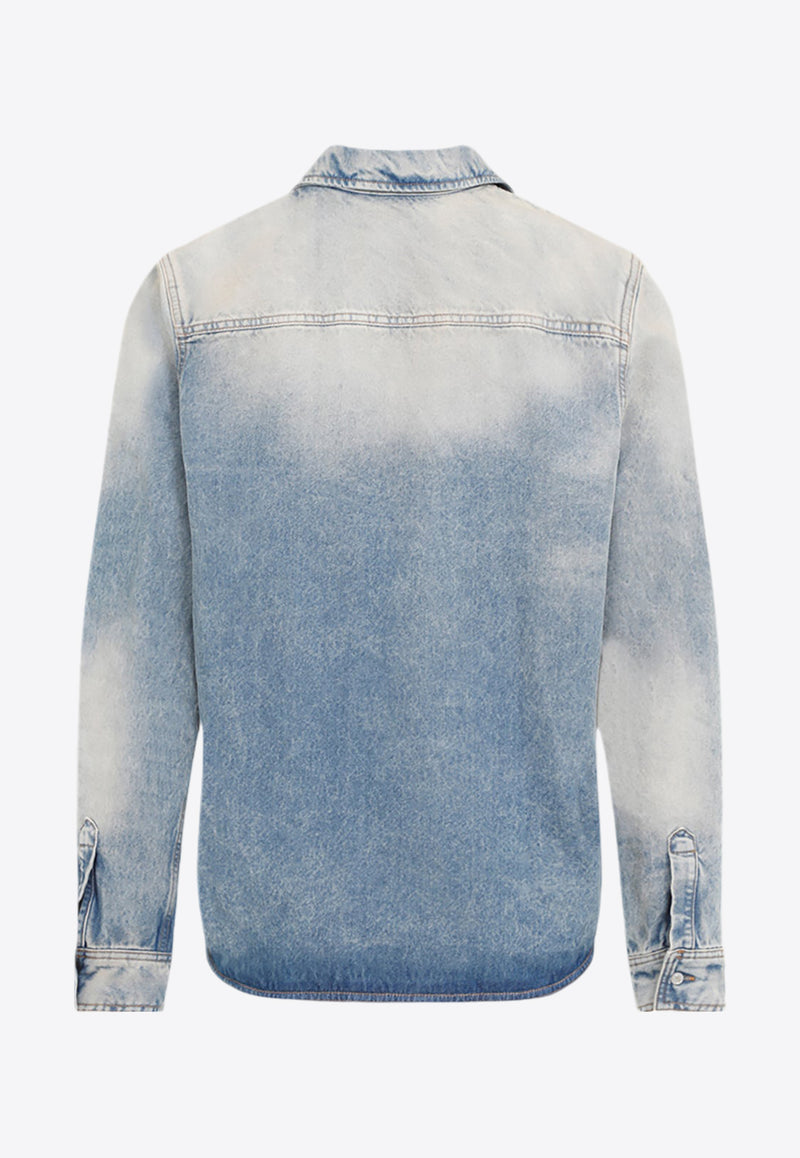 Long-Sleeved Denim Shirt