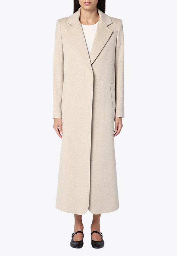 Federica Tosi Wool and Cashmere Single-Breasted Coat Beige 30100308/P_FTOSI-03