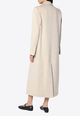 Federica Tosi Wool and Cashmere Single-Breasted Coat Beige 30100308/P_FTOSI-03