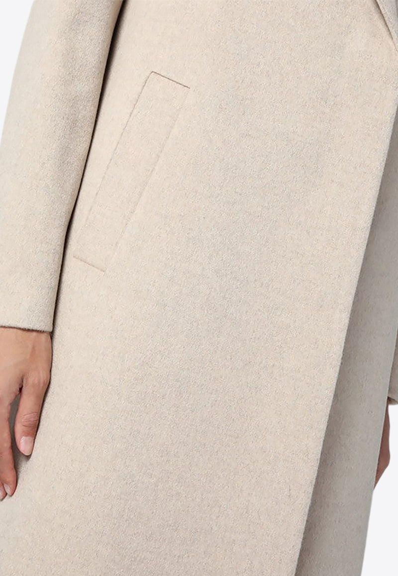 Federica Tosi Wool and Cashmere Single-Breasted Coat Beige 30100308/P_FTOSI-03