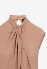 Sleeveless Silk Blouse