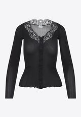 Silk Buttoned Cardigan