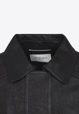 Leather Zip-Up Jacket