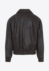 Nappa Leather Zip-Up Jacket