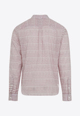 Flowers Print Checked Shirt