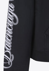 Cursive Logo Print Zip-Up Sweatshirt