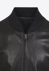 Leather Bomber Jacket