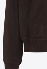 Suede Bomber Jacket