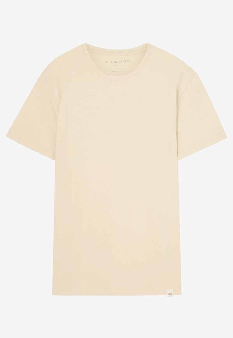 Derek Rose Basel Micro Modal T-shirt Ecru 3048-BASE017ECRBEIGE