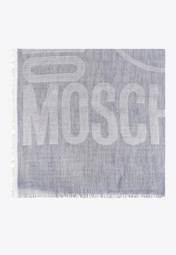Moschino Logo Jacquard Lurex Scarf Blue 30801-M3097BLUE MULTI